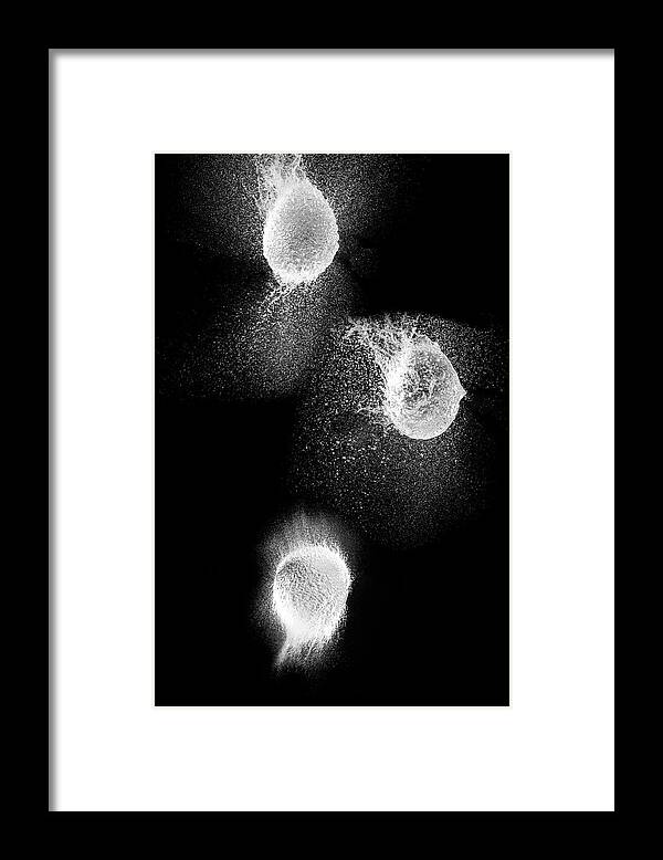Water Framed Print featuring the photograph Triple explosion by Dan Friend
