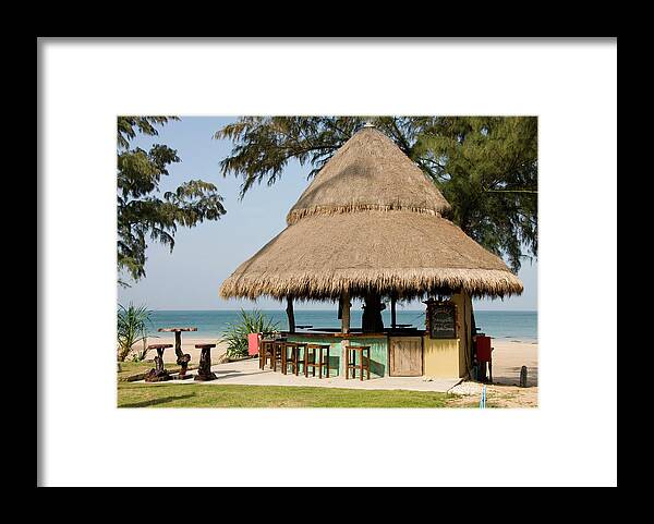Southeast Asia Framed Print featuring the photograph Tropical Beach Bar by Georgeclerk
