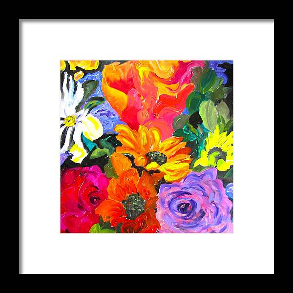 Daisy Framed Print featuring the painting Tropical Colors by Barbara O'Toole