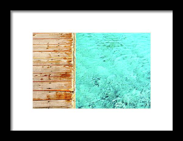 Water's Edge Framed Print featuring the photograph Tropical Dock by Titaniumdoughnut