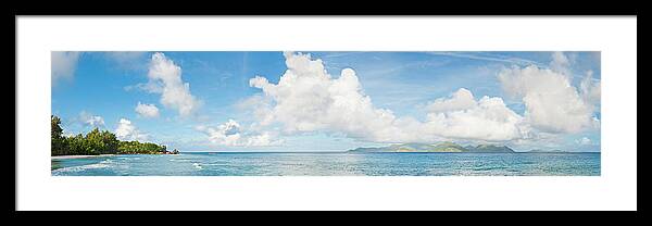Tropical Rainforest Framed Print featuring the photograph Tropical Island Turquoise Ocean Beach by Fotovoyager