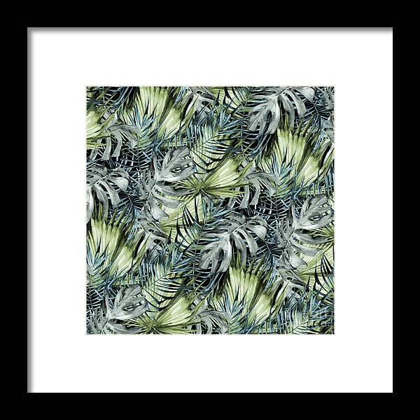 Tropical Framed Print featuring the painting Tropical Leaves I by Magic Dreams