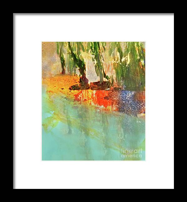 Abstract Framed Print featuring the mixed media Tropical Paradise 300 by Sharon Williams Eng