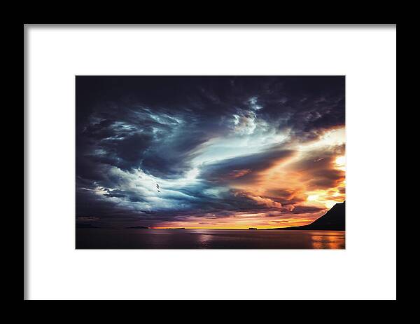 Sky Framed Print featuring the photograph Trouble in the Sky by Philippe Sainte-Laudy