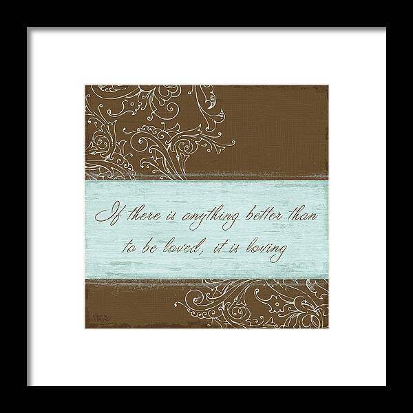 Inspirational Phrases Framed Print featuring the painting True Love I by Sparx Studio