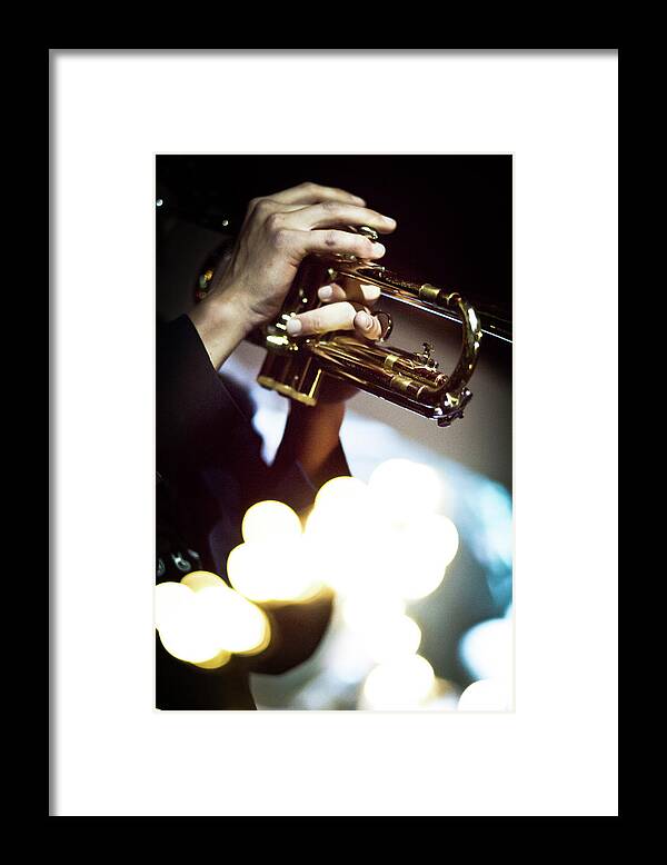 People Framed Print featuring the photograph Trumpet Players Hands by Photography By Oleg Pulemjotov (photogruff)