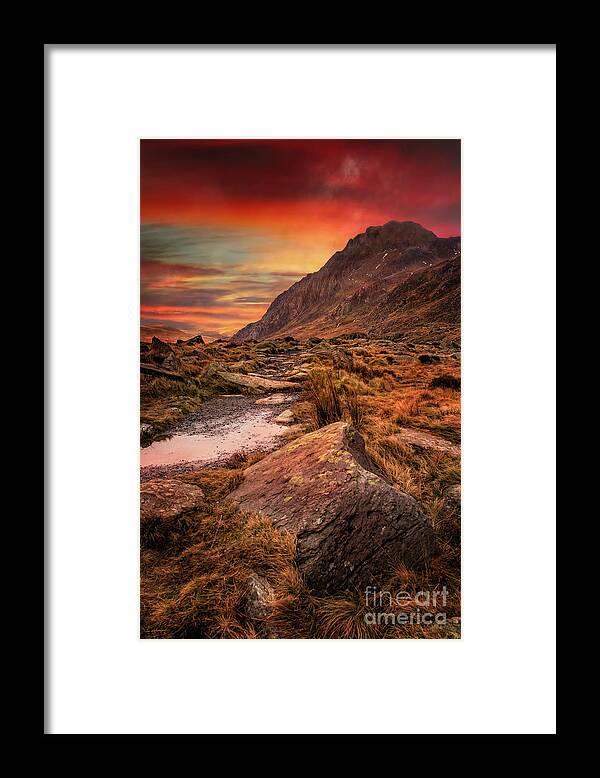 Tryfan Mountain Framed Print featuring the photograph Tryfan Mountain Sunrise by Adrian Evans