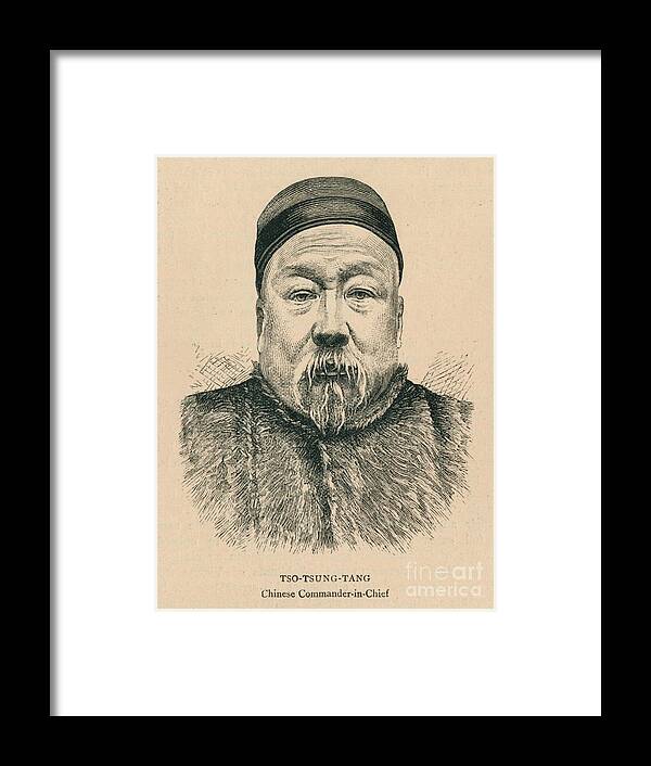 Engraving Framed Print featuring the drawing Tso-tsung-tang by Print Collector