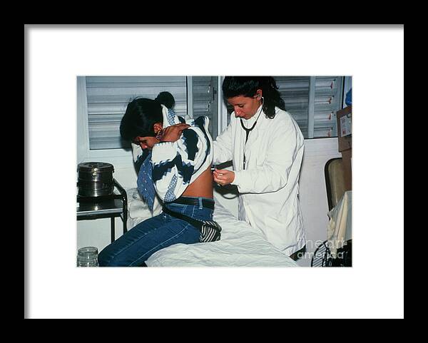 Consumption Framed Print featuring the photograph Tuberculosis Examination by A. Crump, Tdr, Who/science Photo Library