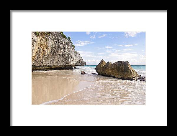 Tranquility Framed Print featuring the photograph Tulum by Fabian Jurado's Photography.