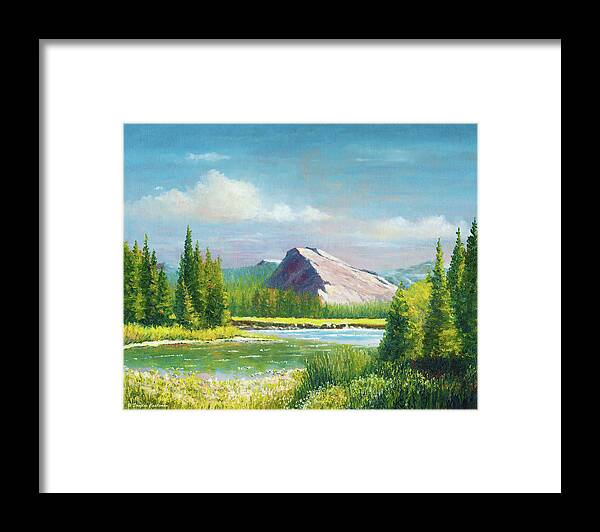 Landscape Framed Print featuring the painting Tuolumme Meadows Spring by Douglas Castleman