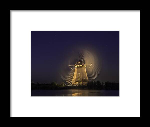 Windmill Framed Print featuring the photograph Turning Around by Henk Goossens