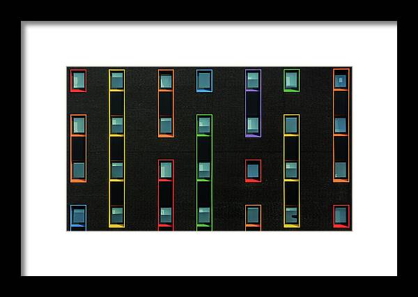 Color Framed Print featuring the photograph Twenty Eight Windows by Lus Joosten