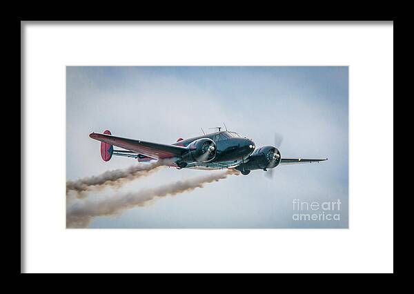 Airplane Framed Print featuring the photograph Twin Beech in Level Flight by Tom Claud