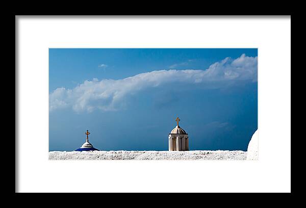 Tower Framed Print featuring the photograph Two Churches by Markus Auerbach