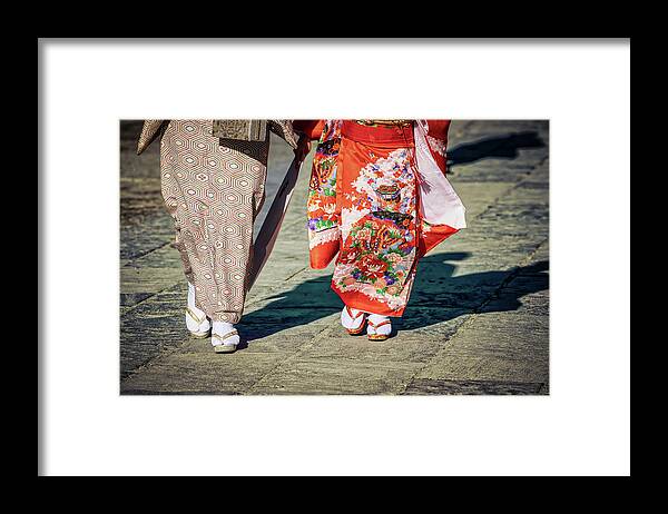 Asia Framed Print featuring the photograph Two in Kamakura by Bill Chizek
