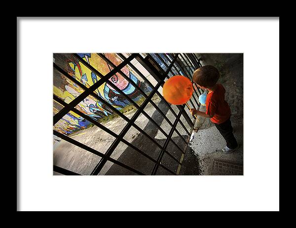#street Framed Print featuring the photograph Two Worlds by Andreja