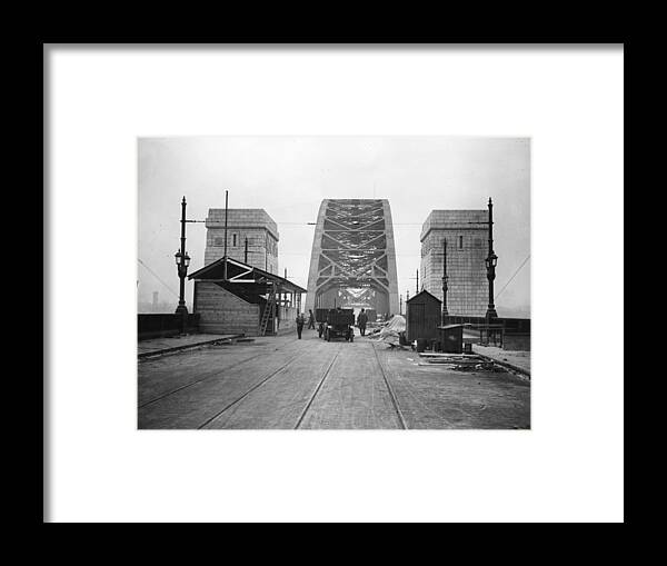 England Framed Print featuring the photograph Tyne Bridge by Hulton Archive