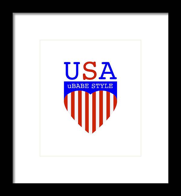 Ubabe Style America Framed Print featuring the digital art Ubabe Style America by Ubabe Style