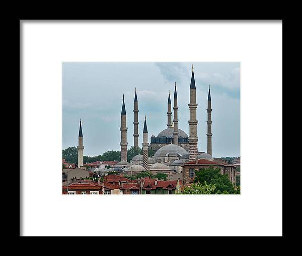 Mosque Framed Print featuring the photograph Uc Serefeli Mosque And Selimiye Mosque by Ayhan Altun