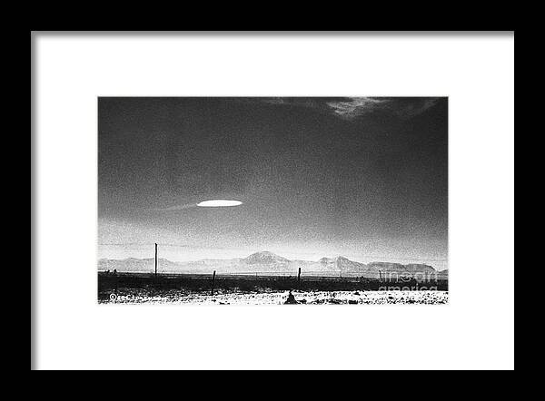 1950-1959 Framed Print featuring the photograph Ufo Flying Over New Mexico by Bettmann