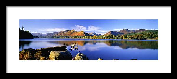 sympatisk Maleri Sprede Uk, Cumbria, Lake District, Pier And Framed Print by Peter Adams
