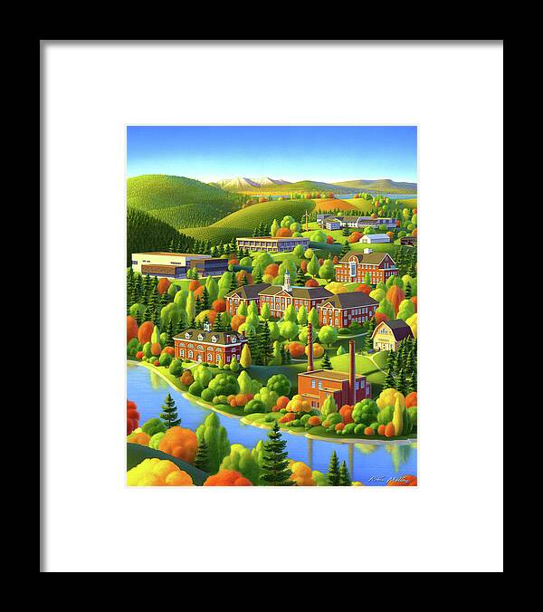 Umaine Framed Print featuring the painting University of Maine by Robin Moline