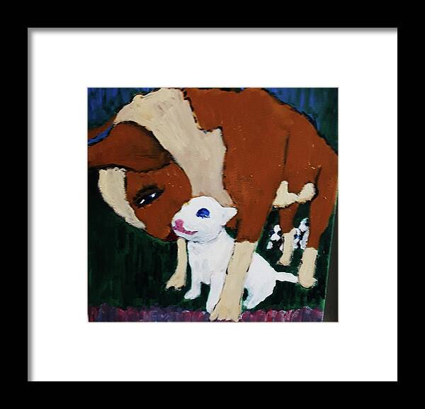 Pets Framed Print featuring the painting Unbelievable by Gabby Tary