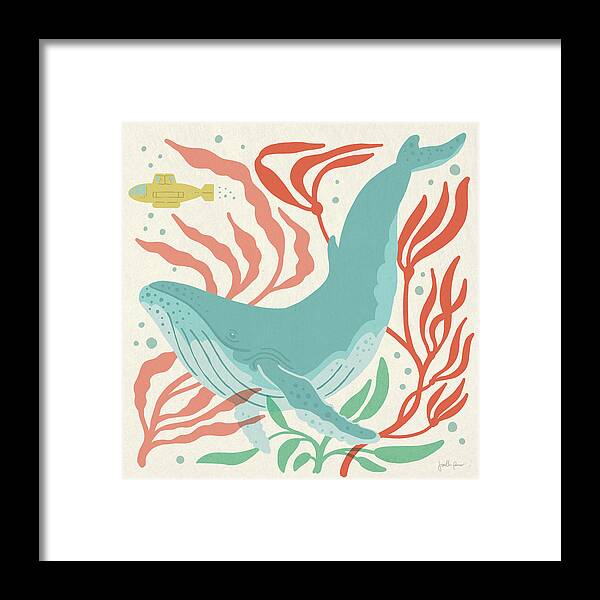 Coastal Framed Print featuring the mixed media Under The Sea V by Janelle Penner
