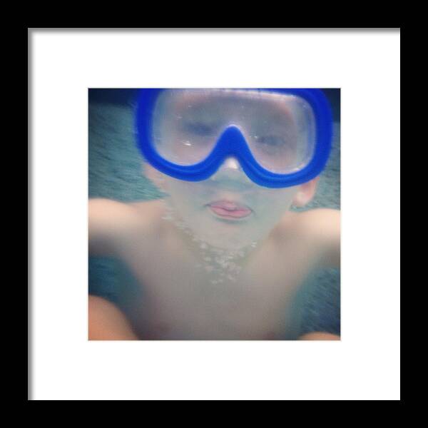 Underwater Framed Print featuring the photograph Underwater Fun by Jenny Wymore - Sunkissed Photography