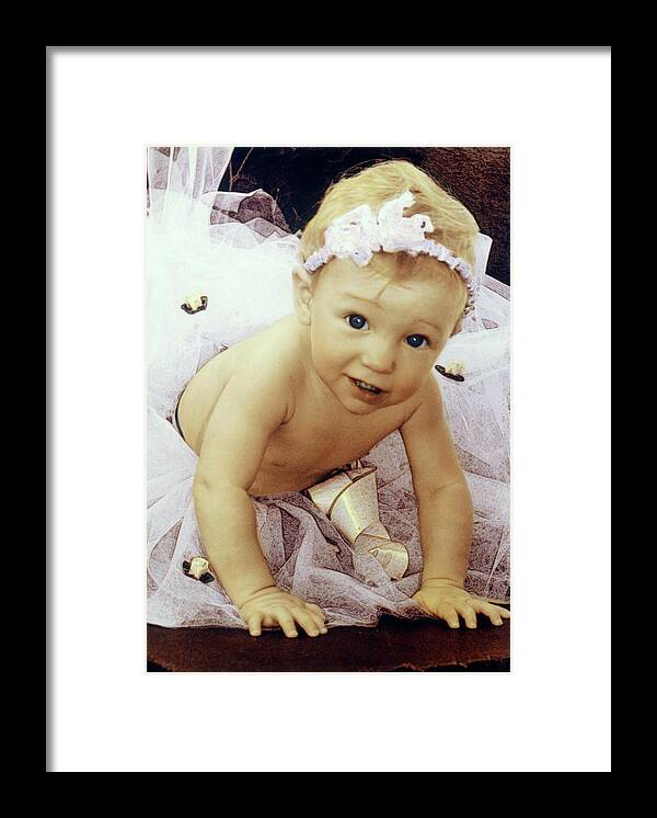 A Baby Wearing Tutu Framed Print featuring the photograph Unforgetable by Sharon Forbes