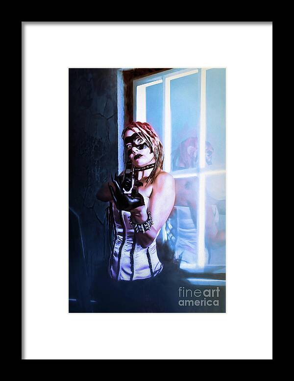 Dark Framed Print featuring the digital art Unhinged by Recreating Creation