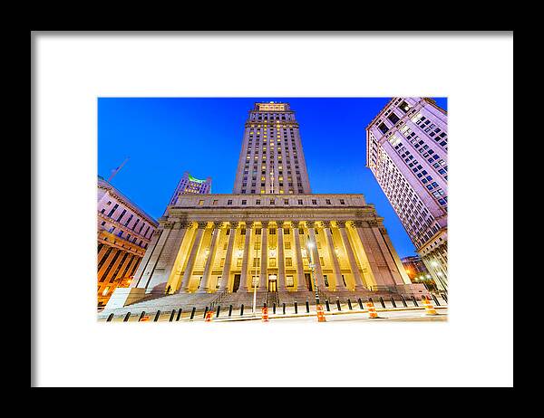 Landscape Framed Print featuring the photograph United States Court House In The Civic by Sean Pavone