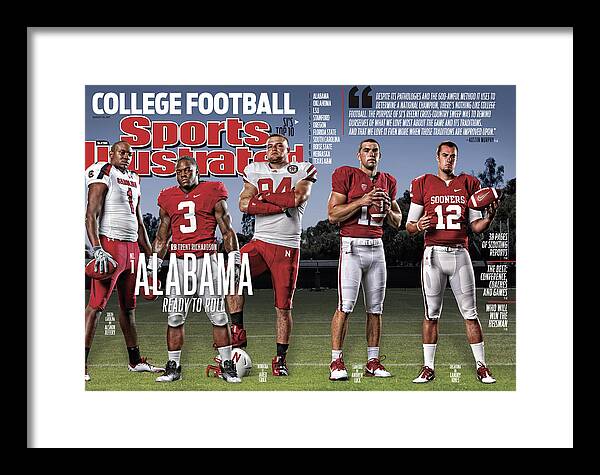 Magazine Cover Framed Print featuring the photograph University Of Alabama Trent Richardson, 2011 College Sports Illustrated Cover by Sports Illustrated