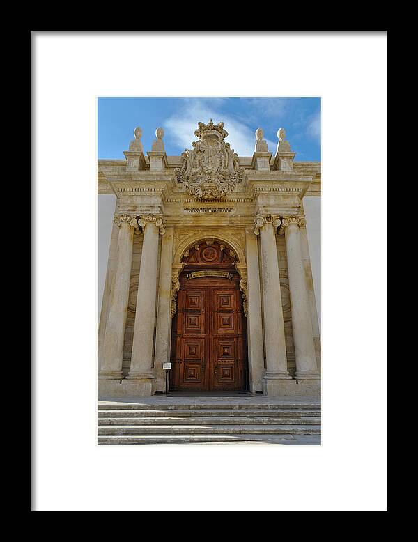 Gate Framed Print featuring the photograph University of Coimbra Library's Gate by Angelo DeVal
