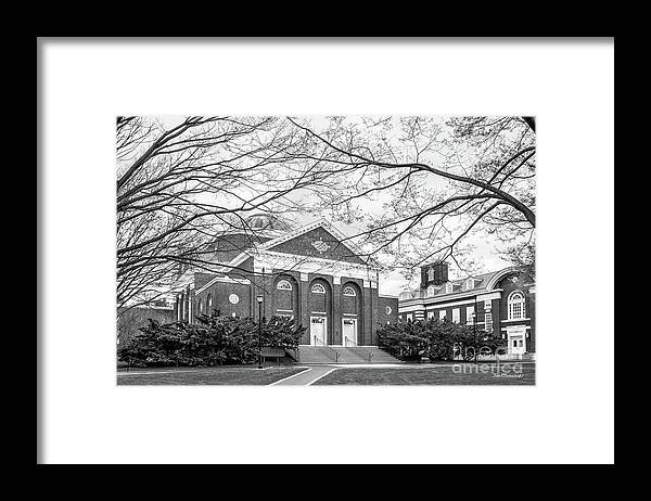 University Of Delaware Framed Print featuring the photograph University of Delaware Mitchell Hall by University Icons