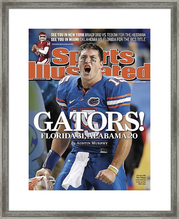 2008 Florida Gators NCAA College Football National Champions Framed Front Page Newspaper Print