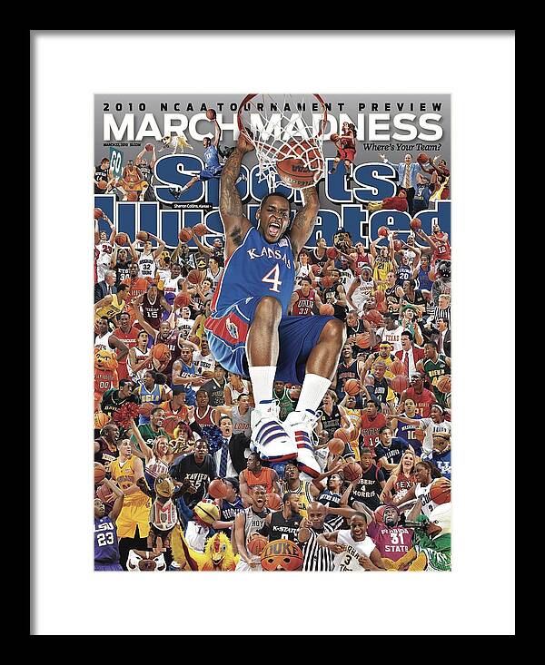 Sports Illustrated Framed Print featuring the photograph University Of Kansas Sherron Collins, 2010 March Madness Sports Illustrated Cover by Sports Illustrated