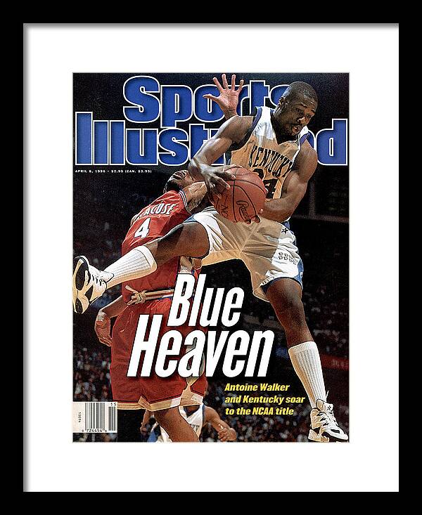 Sports Illustrated Framed Print featuring the photograph University Of Kentucky Antoine Walker, 1996 Ncaa National Sports Illustrated Cover by Sports Illustrated
