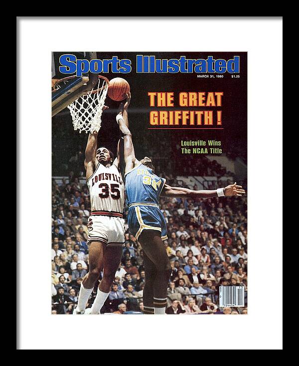 1980-1989 Framed Print featuring the photograph University Of Louisville Darrell Griffith, 1980 Ncaa Sports Illustrated Cover by Sports Illustrated