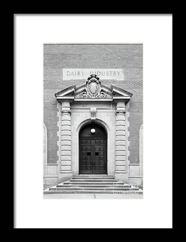 University Of Nebraska Framed Print featuring the photograph University of Nebraska Filley Hall Door by University Icons