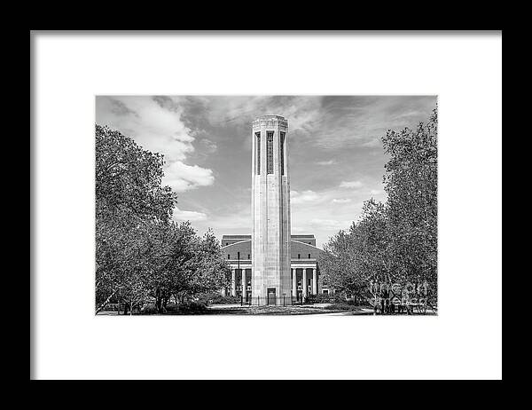 University Of Nebraska Framed Print featuring the photograph University of Nebraska Mueller Tower by University Icons