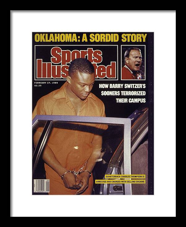 Magazine Cover Framed Print featuring the photograph University Of Oklahoma Qb Charles Thompson Sports Illustrated Cover by Sports Illustrated