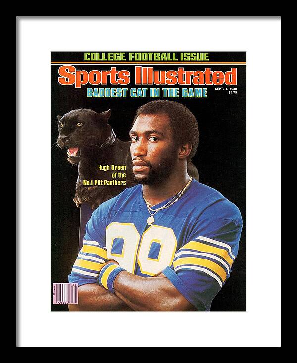 Magazine Cover Framed Print featuring the photograph University Of Pittsburgh Hugh Green Sports Illustrated Cover by Sports Illustrated