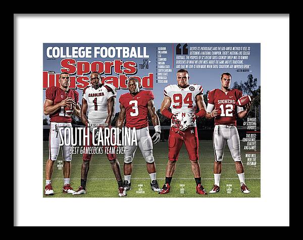 Magazine Cover Framed Print featuring the photograph University Of South Carolina Alshon Jeffery, 2011 College Sports Illustrated Cover by Sports Illustrated