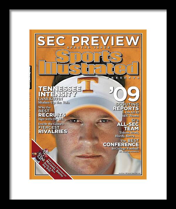 Magazine Cover Framed Print featuring the photograph University Of Tennessee Head Coach Lane Kiffin Sports Illustrated Cover by Sports Illustrated