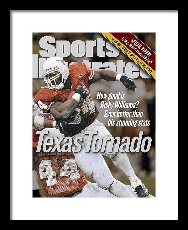 Magazine Cover Framed Print featuring the photograph University Of Texas Ricky Williams Sports Illustrated Cover by Sports Illustrated