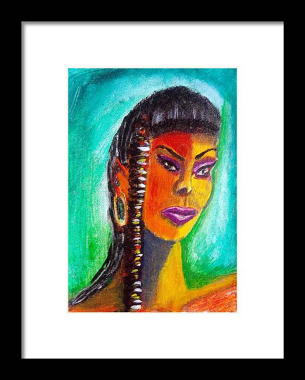 Black Art Framed Print featuring the painting Untitled by Donald C-Note Hooker