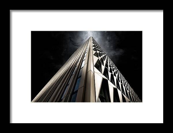 Perspective Framed Print featuring the photograph Ununpentium (colour Version V.2.0) by Holger Glaab