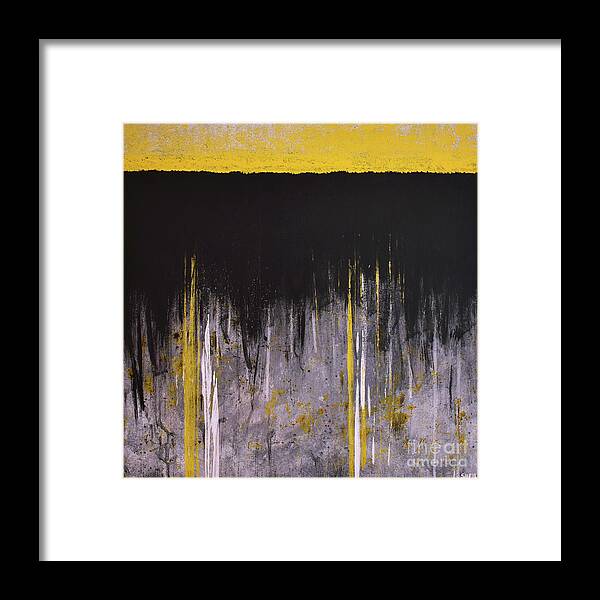 Yellow Framed Print featuring the painting Up Above by Amanda Sheil